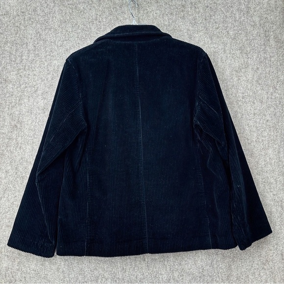 J. Crew Black Pea Coat Velvet Texture - Picture 2 of 5